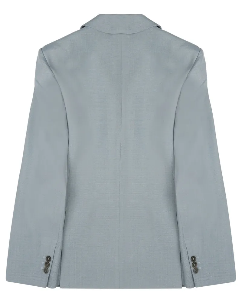 P.A.R.O.S.H. Single-Breasted Viscose Blazer — Blue Blue
