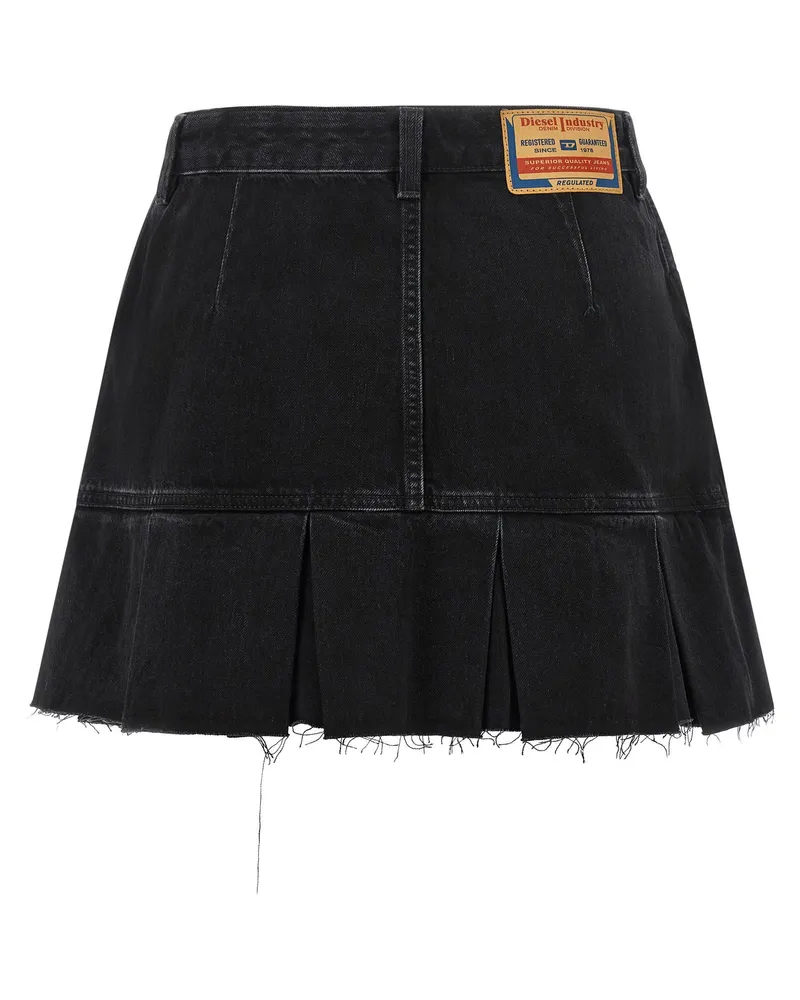 Diesel Pleated Denim Skirt — Black Black