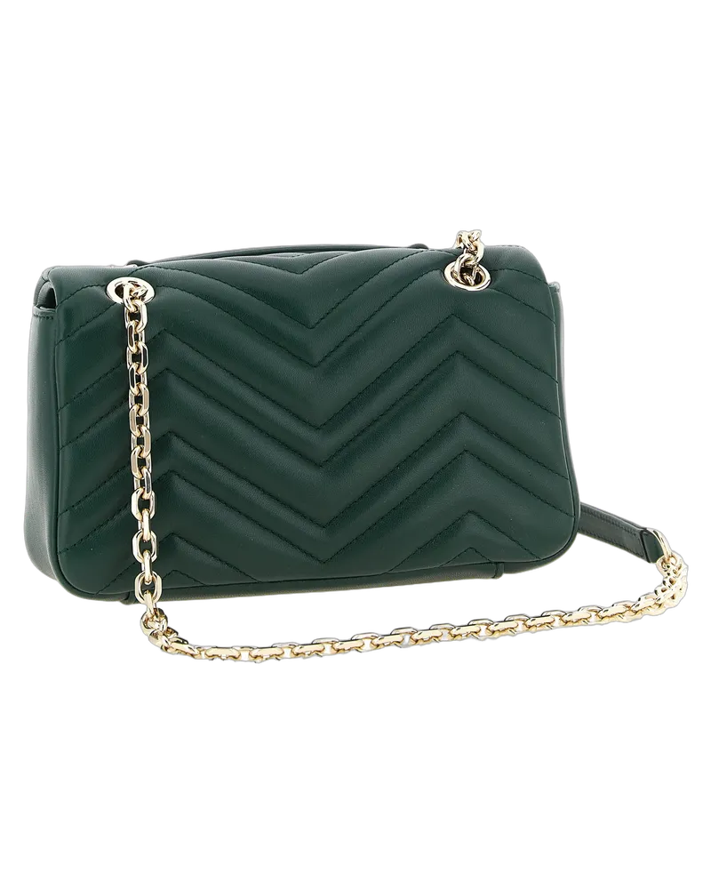 Gucci Women's Bicolor Lamb Leather Shoulder Bag Green