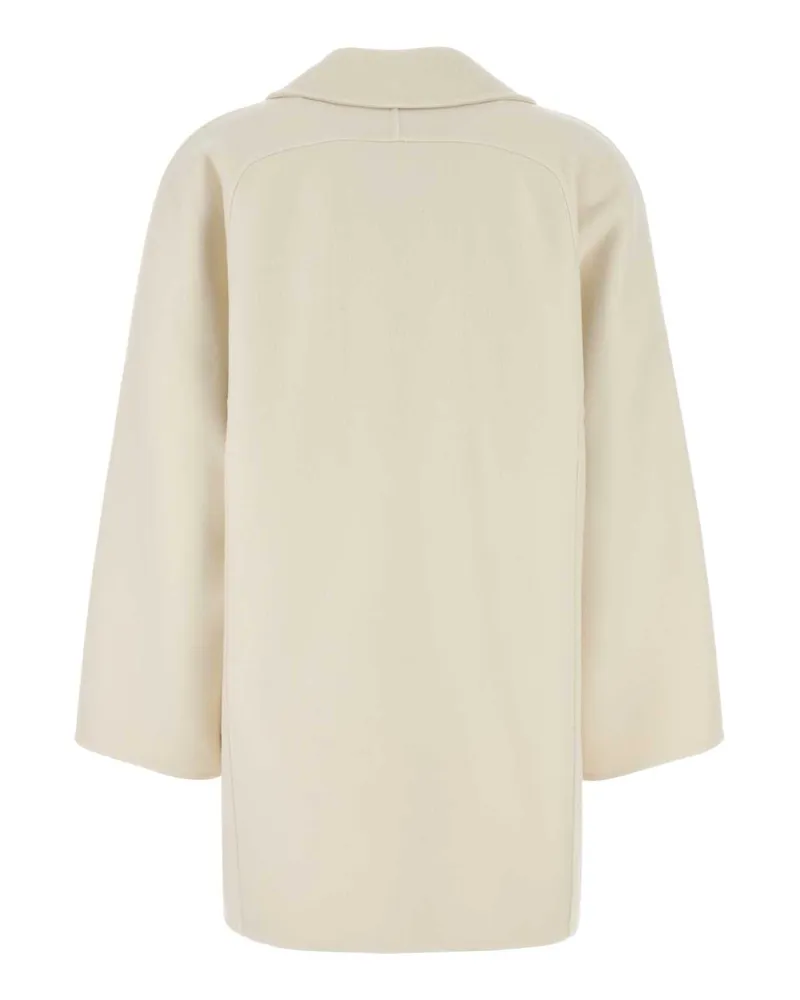 Max Mara Women's Ivory Wool Blend Orma Coat Bianco Cappotti White
