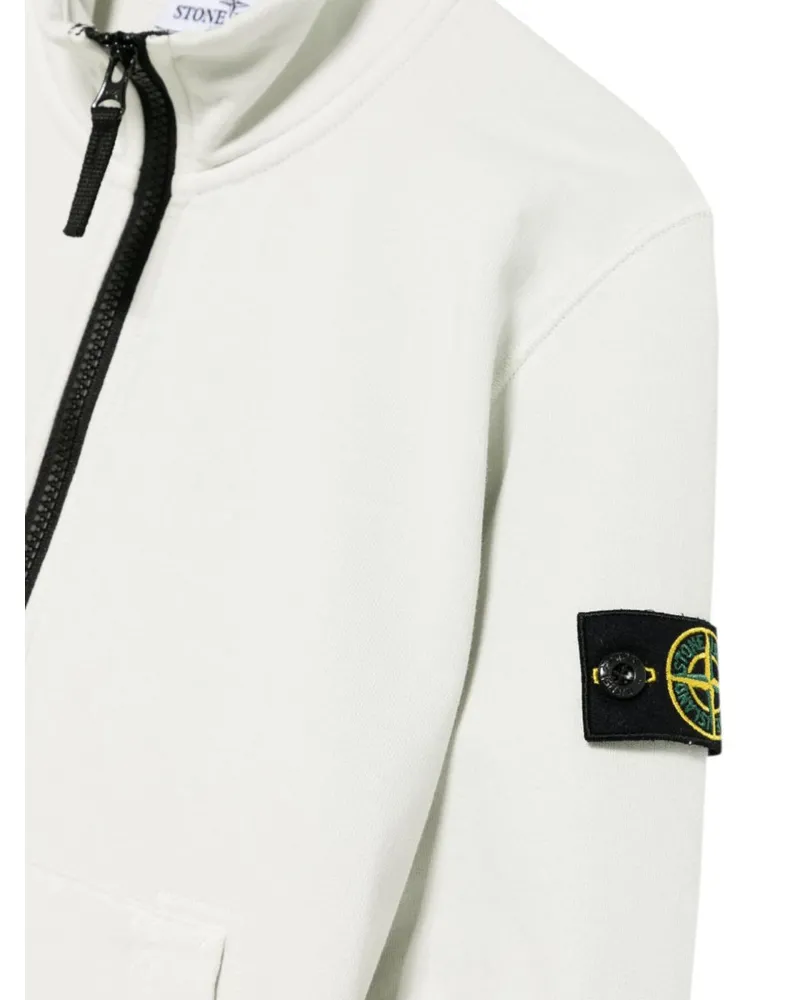 Stone Island Zip-Front Cotton Sweatshirt — Multicolor Multicolor