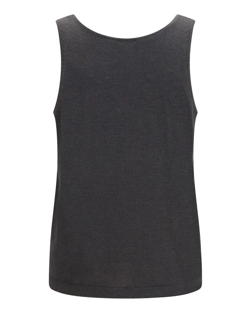 Brunello Cucinelli Women's Luminous Knit Tank Top Piombo Gray