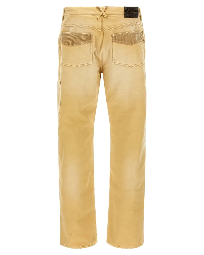 Wales Bonner Men's Beige Cotton Casual Pants Beige