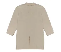 Polyester Blend Trench Coat — Beige