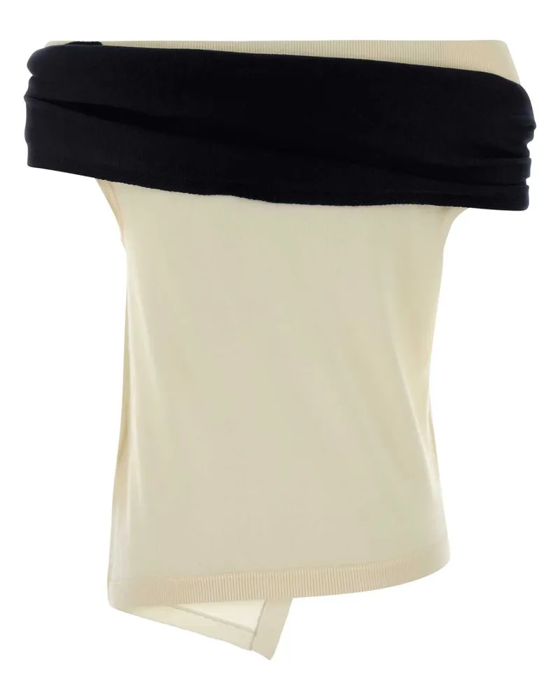 J.W.Anderson Off-Shoulder Wool Blouse Offwhite