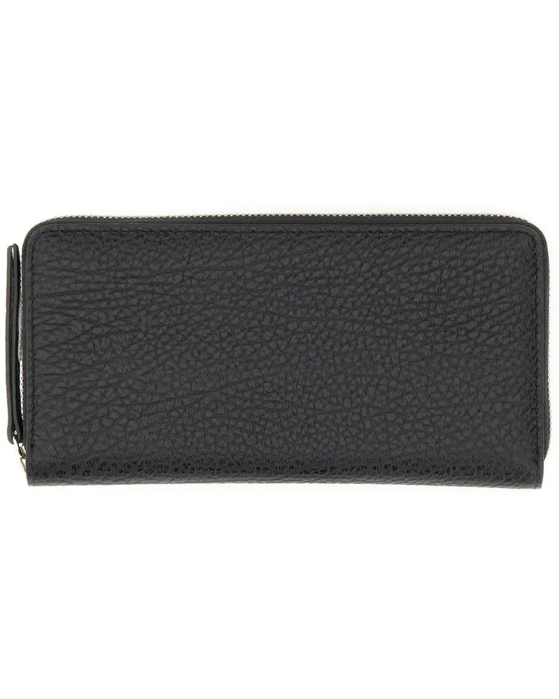 Maison Margiela Cowhide Leather Wallet — Black Black