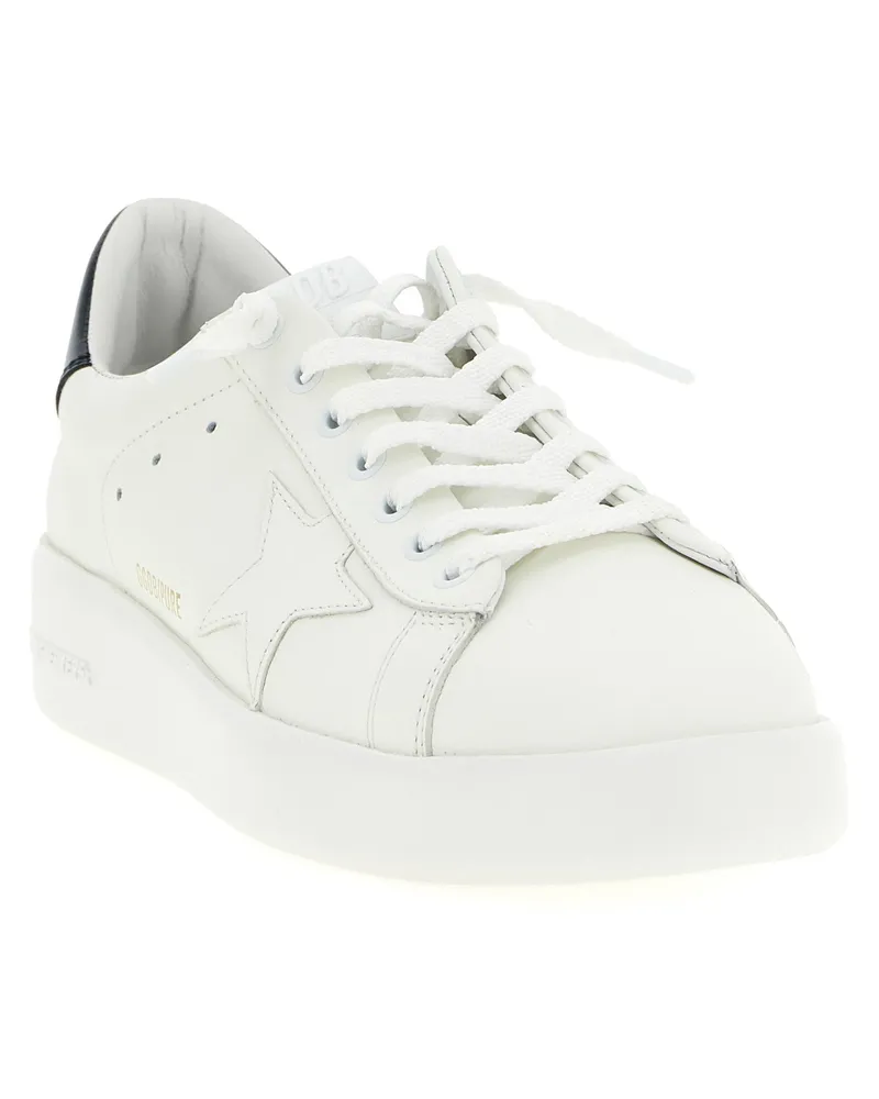 Golden Goose Men's Blue Cowhide Low Top Sneakers Blue