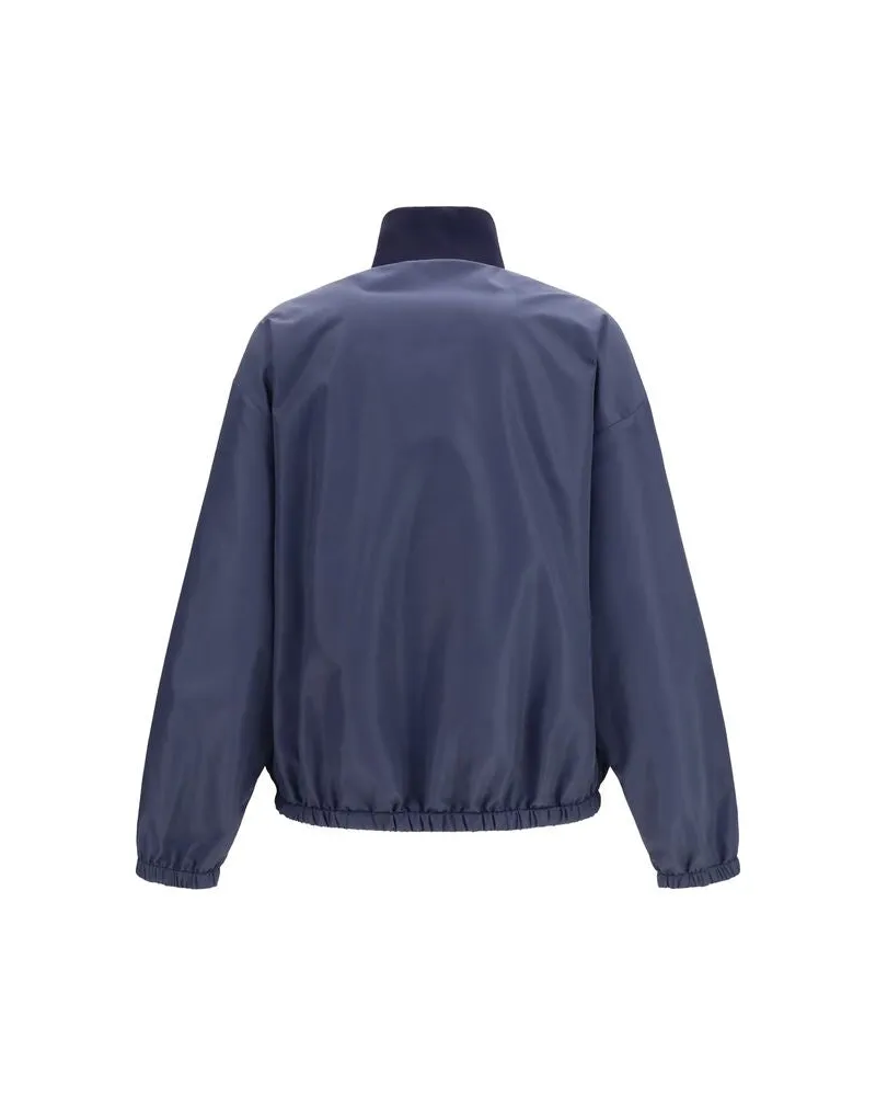 Miu Miu Women's Blue Polyester Full-Length Jacket Clothing Navy