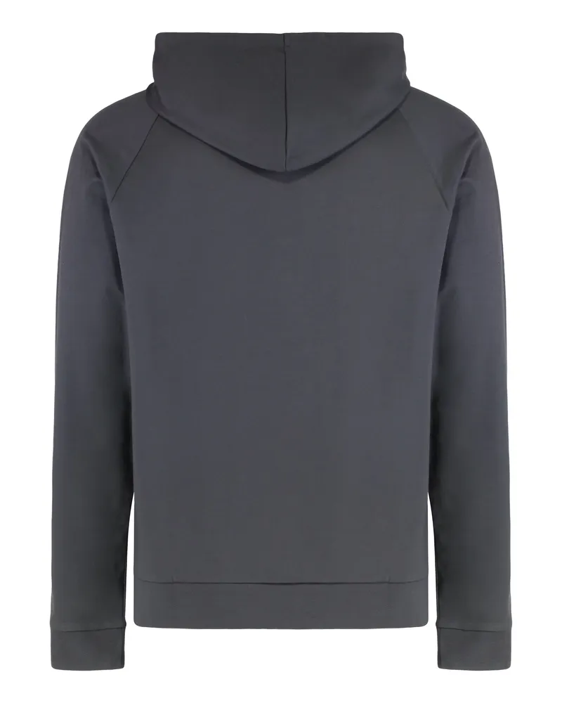 HUGO BOSS Men Hooded Cotton Terry Sweatshirt Grey Top Gray