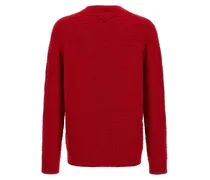 Knitted Wool-Cashmere Sweater — Red