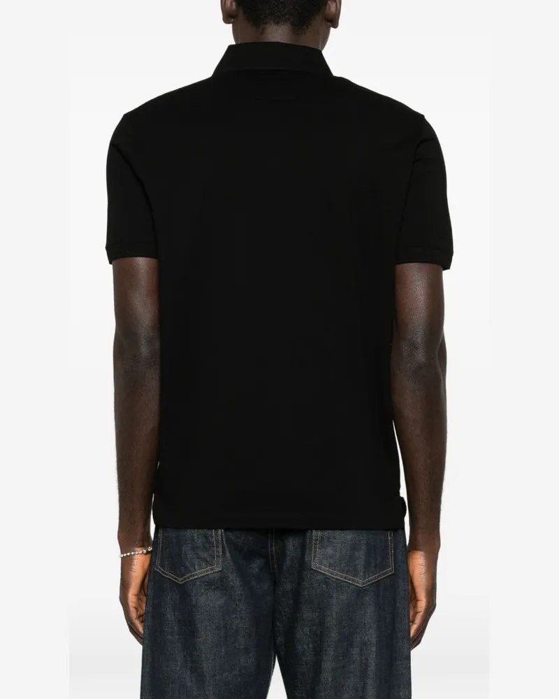 Emporio Armani Logo Cotton Polo — Black Black