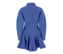 Women's Cotton Shirt Dress Blue Organic Elastane