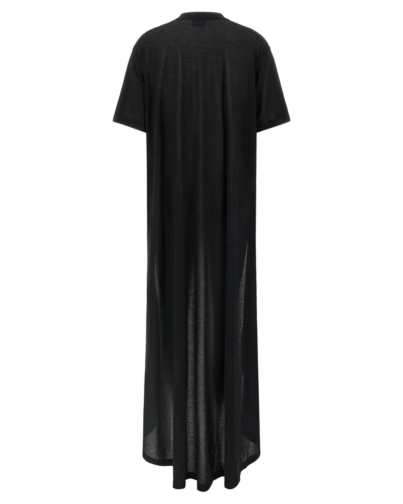 Balenciaga Women's Black Cotton Casual Dress Black