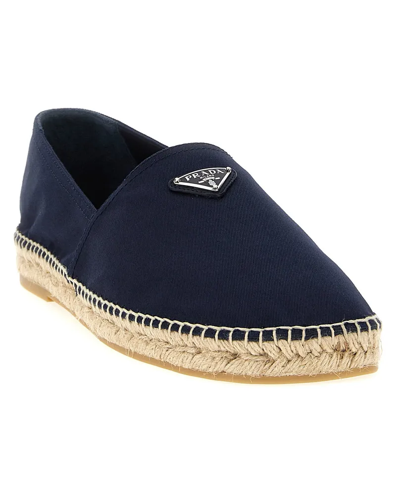 Prada Logo Espadrille — Navy Navy