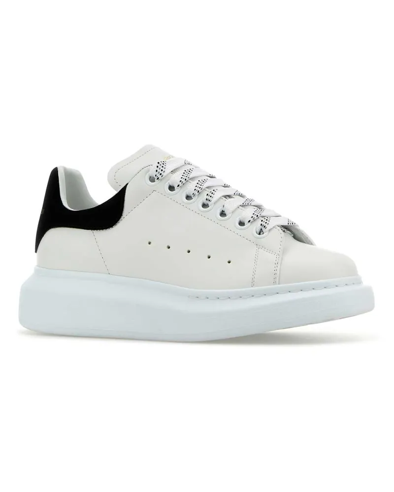 Alexander McQueen 553770wiaih 9061 Whiteblack Calf Skin Sneaker White