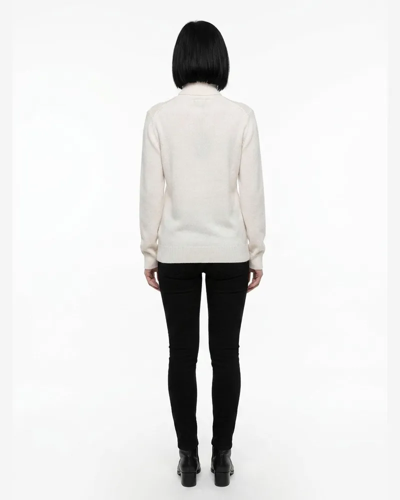 Dolce & Gabbana Women's White Cashmere Turtleneck Clothing White