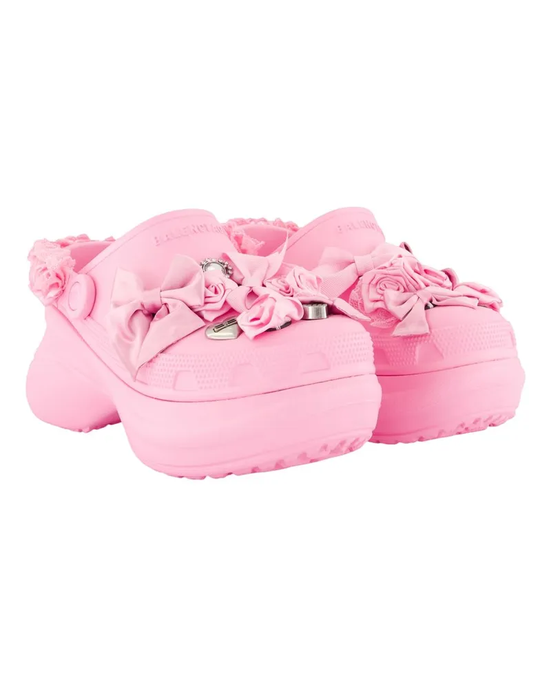 Balenciaga Women's Crocs Mules -  Synthetic Pink Shoes Flat-Shoes Pink