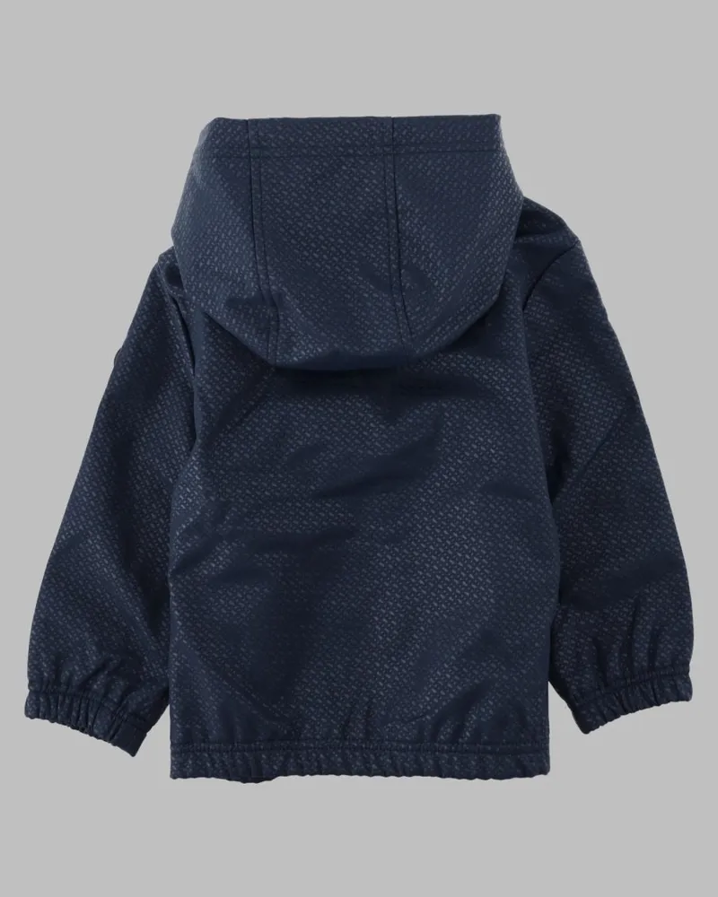 HUGO BOSS Tonal Monogram Windbreaker Jacket — Blue Blue