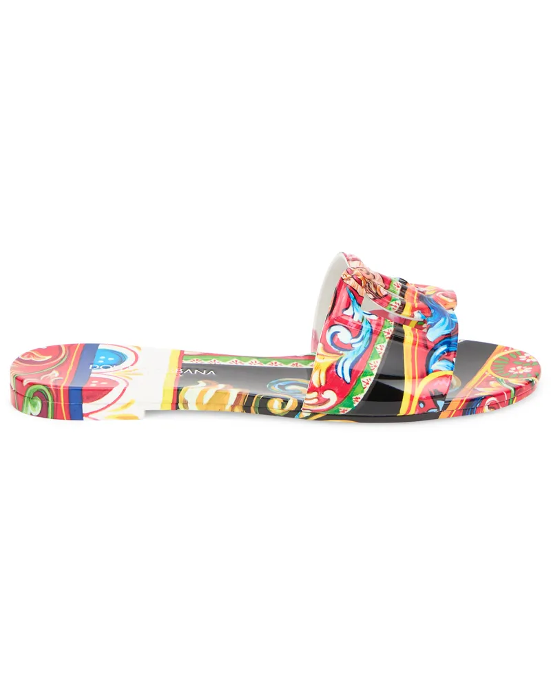 Dolce & Gabbana Women's Rubber Slides Multicolour Tpu Sandal Multicolor
