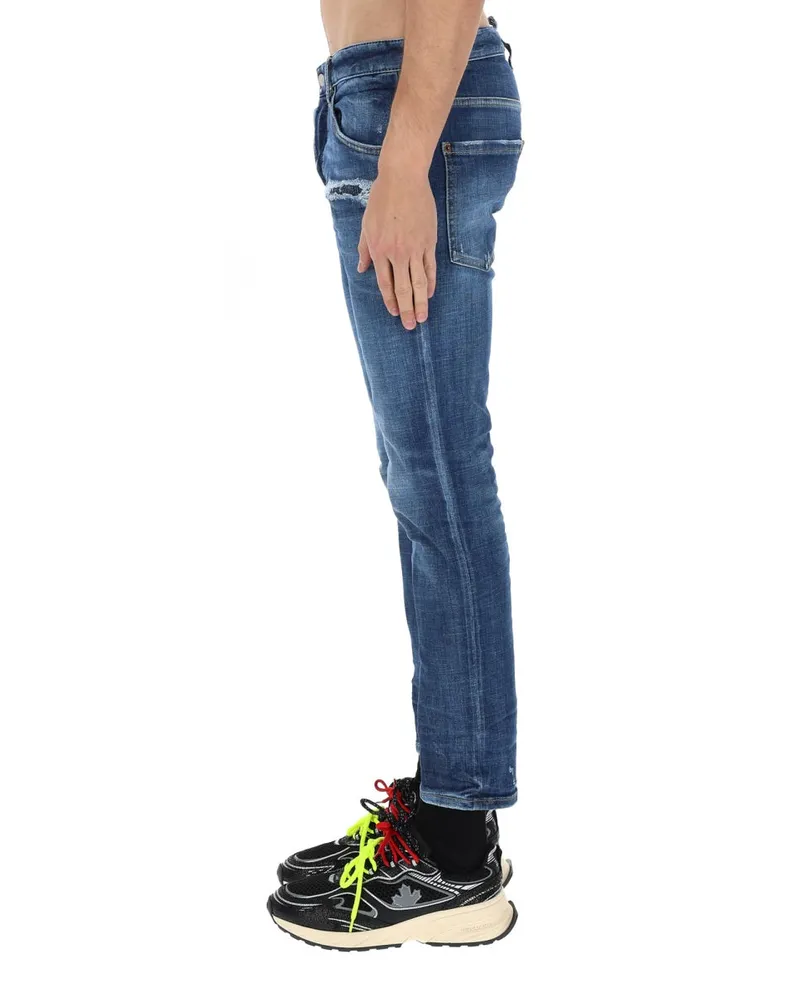 Dsquared2 Straight-Leg Denim Jeans — Denim Denim