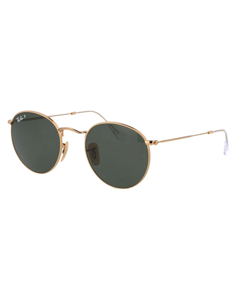 Ray Ban Men's Sunglasses Round Metal Gold Arista Gold