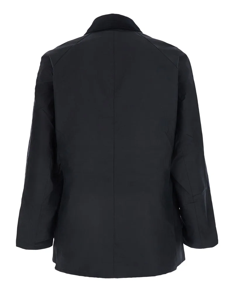Barbour Men's Waxed Jacket Ashby Blue Coat Navy