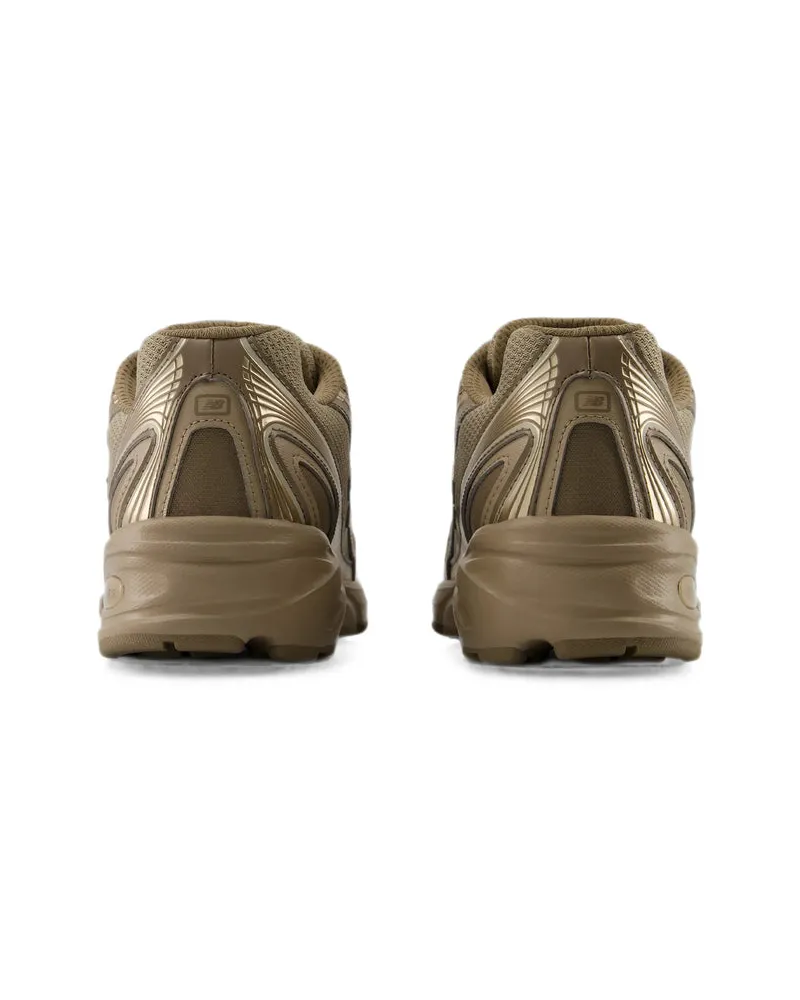 New Balance Mesh with Metallic Finish Sneakers — Brown Brown