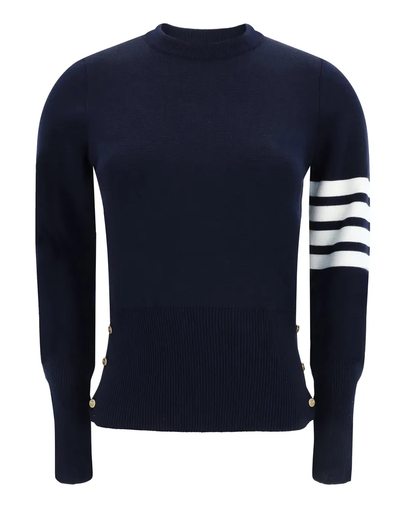 Thom Browne Women's Sweater Virgin Wool Navy Fleece Navy