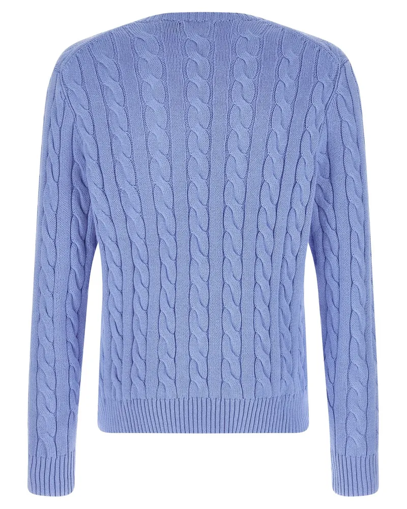 Ralph Lauren Cable-Knit Cotton Sweater — Periwinkle Periwinkle