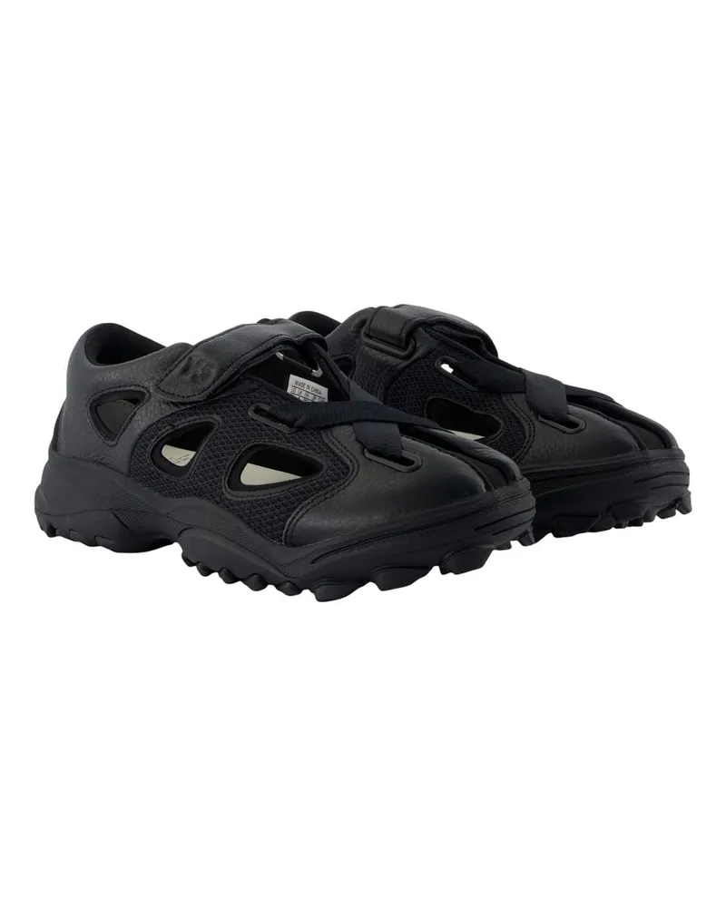 Y-3 Unisex Sandal Sneakers -  Leather Black Calfskin Shoes Black