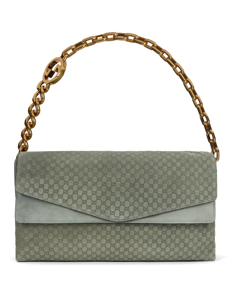 Gucci Women's Shoulder Bag Light Blue Calfskin Calf Skin Handbags Hand Blue