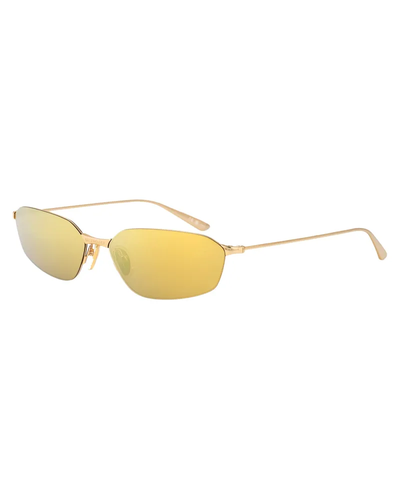 Balenciaga BB0412S Gold-Tone Metal Sunglasses — Gold Gold