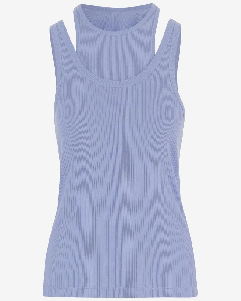 ARMARIUM Women's Tank Top Light Blue Cotton Blue