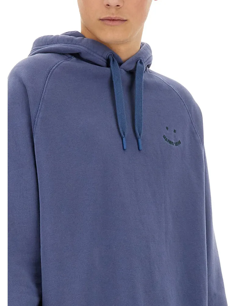 Paul Smith Organic Cotton Hoodie — Blue Blue