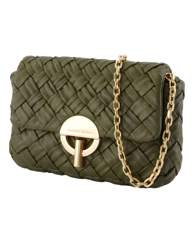 Vanessa Bruno Women's Nano Moon Shoulder Bag -  Leather Brown Lambskin Shoulder-Hobo-Bags Green