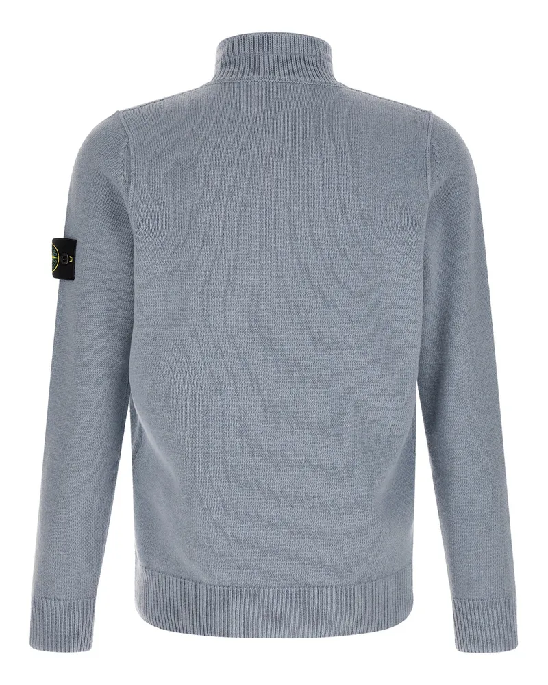 Stone Island Virgin Wool Cardigan — Blue Blue