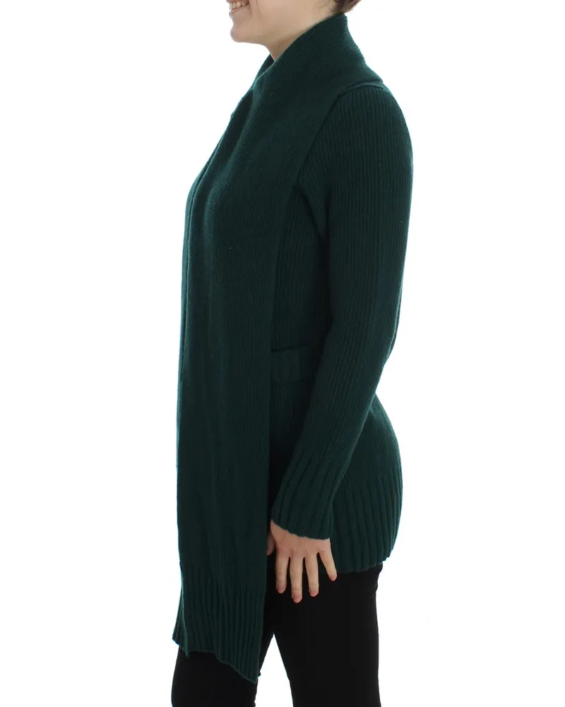Dolce & Gabbana Women's Green Knitted Cashmere Cardigan Clothing Green
