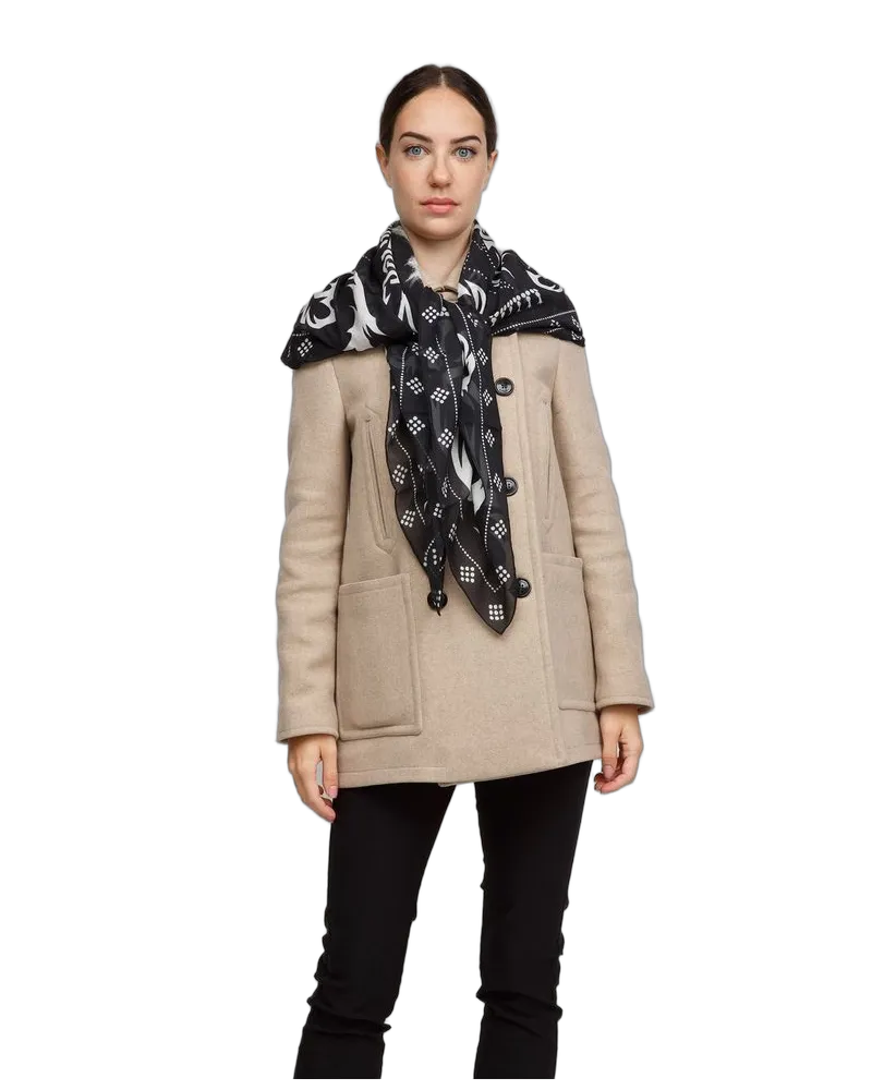 Givenchy Women's Scarf Black Modal Accessories Silk Black