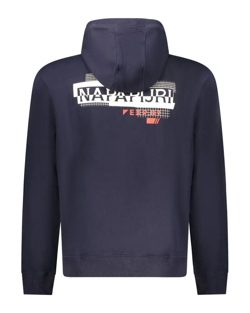 Napapijri Cotton-Blend Hoodie — Blue Blue