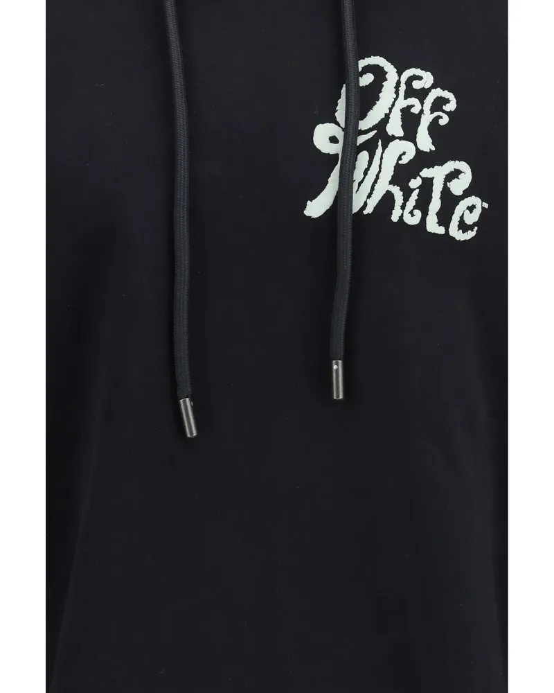 OFF-WHITE Men Hoodie Cotton Black Sweatshirts Sweater Black