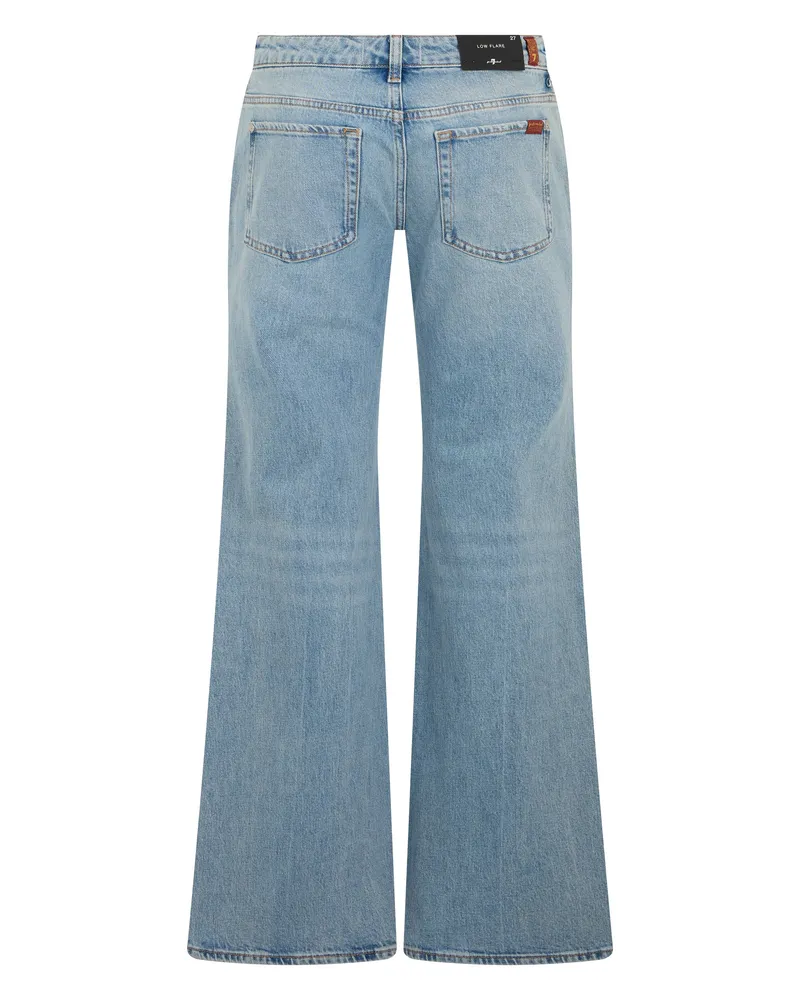 7 for all mankind Women's Palazzo Denim Jeans Blue Cotton Flared Blue