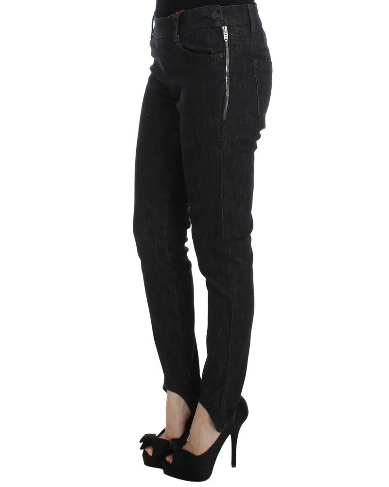 Ermanno Scervino Women's Blue Cotton Slim Fit Denim Jeans Clothing Blue