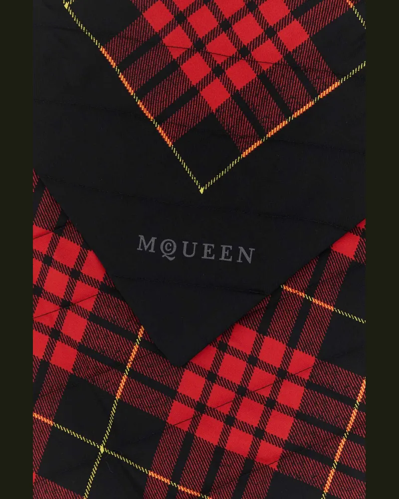 Alexander McQueen 8518653001q 1074 Blackred Exterior: Silk Sciarpe E Foulard Scarfs Black