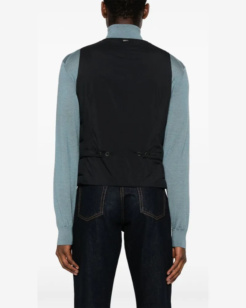 Herno Quilted Down Vest — Black Black