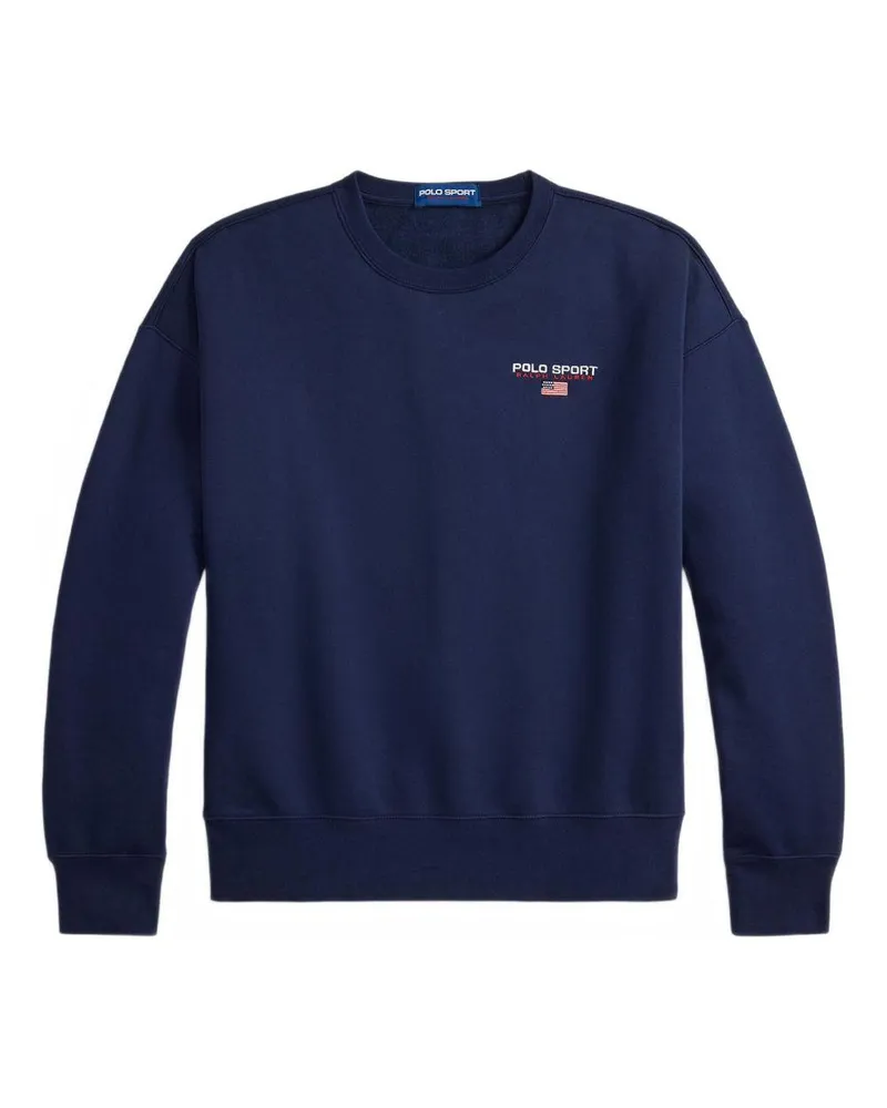 Ralph Lauren Men's Crewneck Sweatshirt Blue Cotton Sweatshirts Sweater Navy