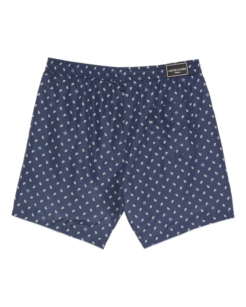 Jacob Cohën Men's Paisley Drawstring Swim Shorts Ss26 Navy