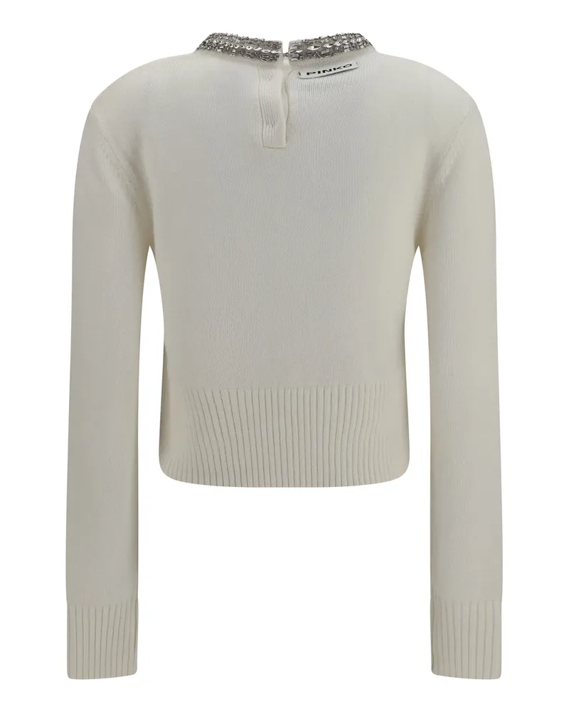 Pinko Women's Wool Sweater Berlino Winter White (ovis Aries White