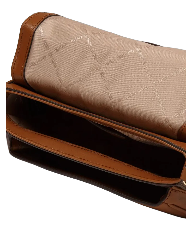 Michael Kors Women's Crossbody Bag Brown Polyvinyl Chloride Crossbody-bags Brown