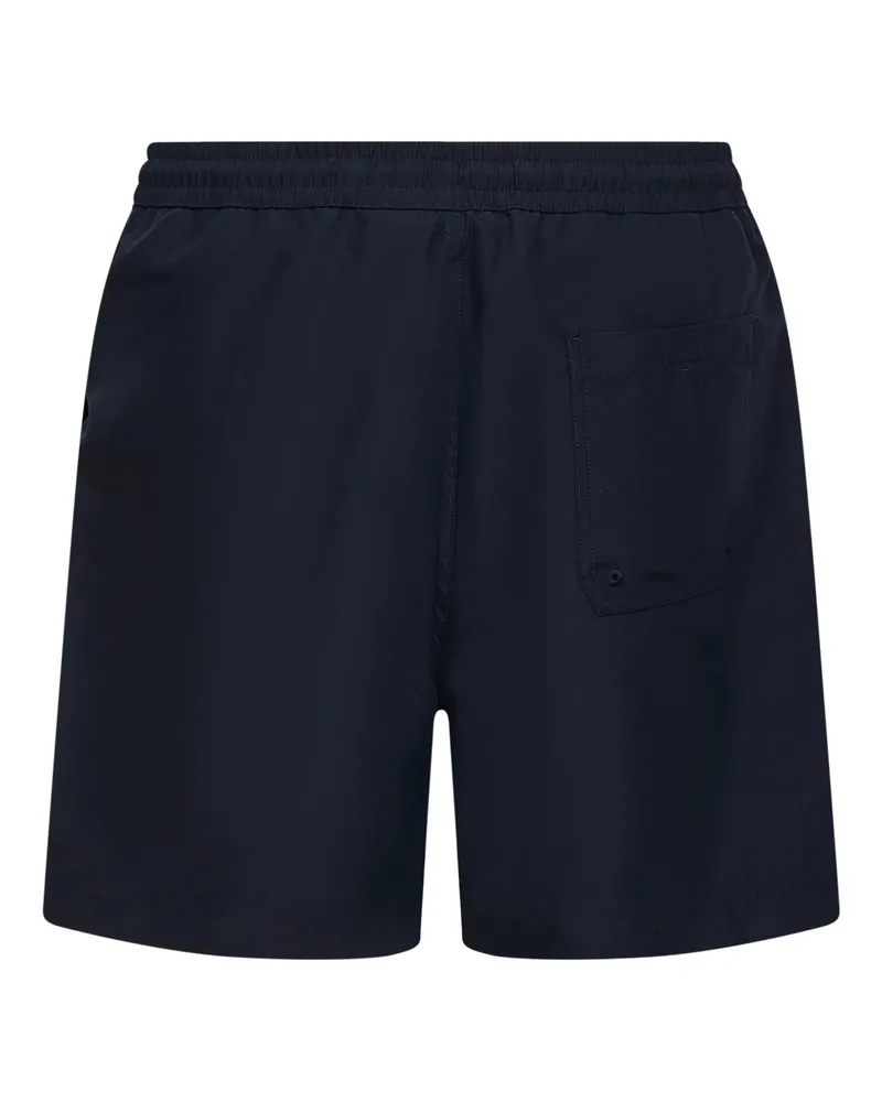 Carhartt WIP Men's Dark Navy Swim Trunks Polyester Beachwear Sea Clothing Navy