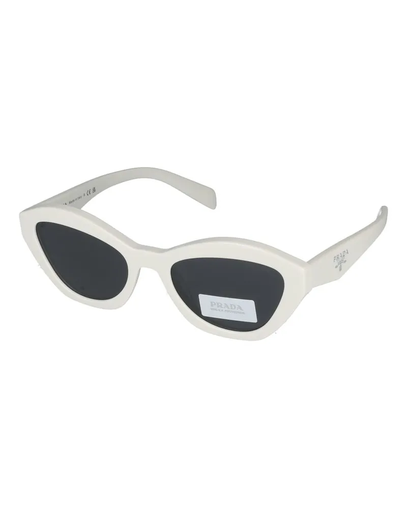 Prada 0PR Acetate Cat-Eye Sunglasses — White White